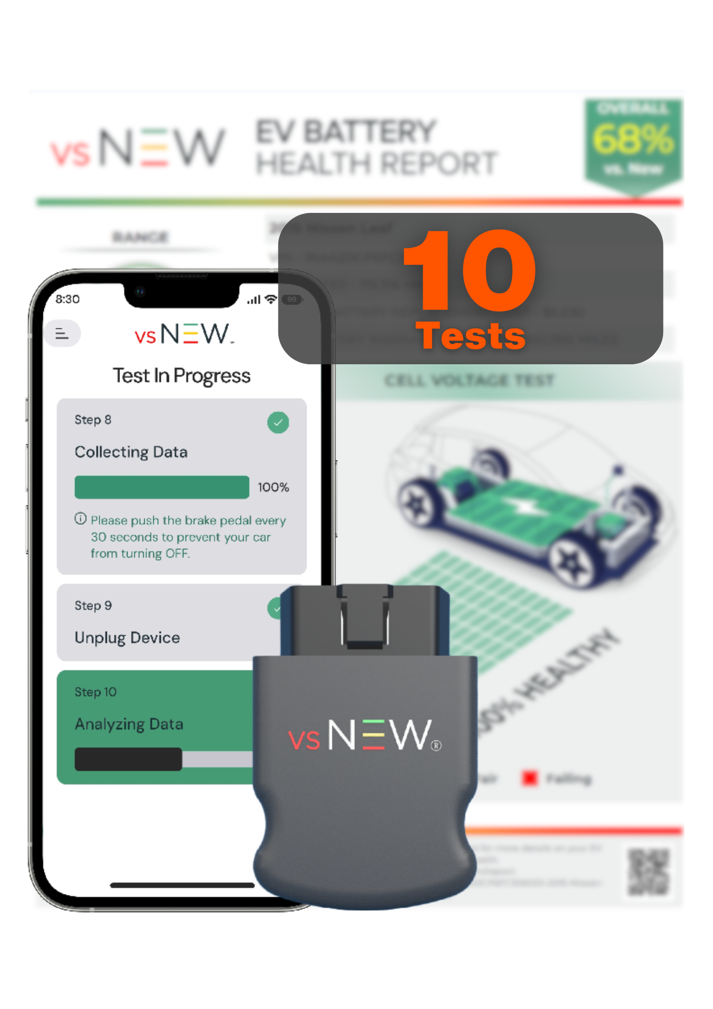 OBD-Stecker, Kabel-Set, Case, App inkl. 10 Tests